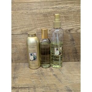 Victoria's Secret Garden Pear Glace EDT Body Splash Talc 3 Pc Lot Discontinued